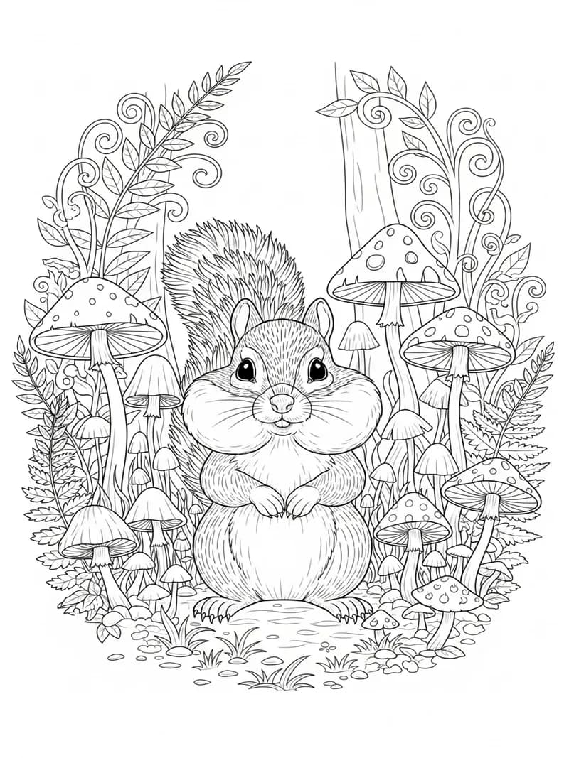 Coloring page from the Ink & Meadow library